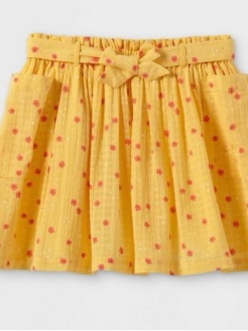 Cat & Jack Yellow Floral Bow Skirt